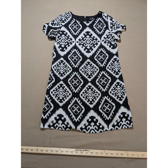 Lulus Womens Black & White Give Me A Print Shift Dress Size Small READ DESCPTION - Picture 1 of 11
